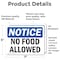 Signmission No Food Allowed, 7 in W x Rectangle, Vinyl Decal OS-2PACK-NS-D-57-L-14557 - alternate 4